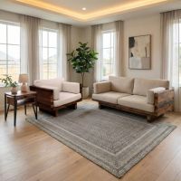 Rustic End Table: Some lifestyle images are created with AI for visualization purposes. Crafted from natural solid wood, each piece is unique and will vary.