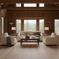 Modern Coffee Table: Some lifestyle images are created with AI for visualization purposes. Crafted from natural solid wood, each piece is unique and will vary.