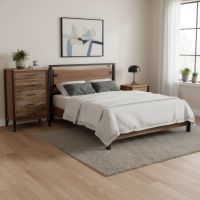 Barn Wood Chest: Some lifestyle images are created with AI for visualization purposes. Crafted from natural solid wood, each piece is unique and will vary.