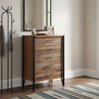Barn Wood Chest: Some lifestyle images are created with AI for visualization purposes. Crafted from natural solid wood, each piece is unique and will vary.