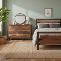 Barnwood Dresser: Some lifestyle images are created with AI for visualization purposes. Crafted from natural solid wood, each piece is unique and will vary.