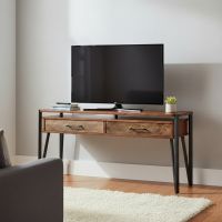 Barnwood Entertainment Center: Some lifestyle images are created with AI for visualization purposes. Crafted from natural solid wood, each piece is unique and will vary.