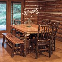 Example of Stick Back Chair with Fabric Seat as a dining set