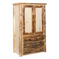 Rustic Colorado Aspen 3 Drawer Armoire