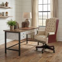Executive Chair: Some lifestyle images are created with AI for visualization purposes. Crafted from natural solid wood, each piece is unique and will vary.