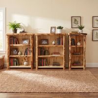 Aspen Bookcase: Some lifestyle images are created with AI for visualization purposes. Crafted from natural solid wood, each piece is unique and will vary.
