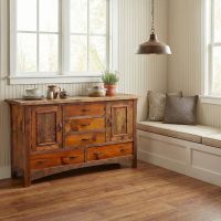 Buffet: Some lifestyle images are created with AI for visualization purposes. Crafted from natural solid wood, each piece is unique and will vary.