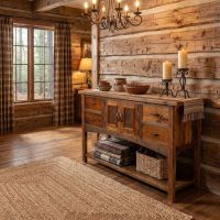 Rustic Dining Server: Some lifestyle images are created with AI for visualization purposes. Crafted from natural solid wood, each piece is unique and will vary.