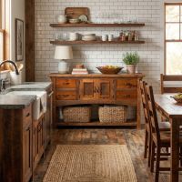 Rustic Dining Server: Some lifestyle images are created with AI for visualization purposes. Crafted from natural solid wood, each piece is unique and will vary.