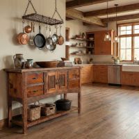 Rustic Dining Server: Some lifestyle images are created with AI for visualization purposes. Crafted from natural solid wood, each piece is unique and will vary.
