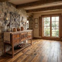 Rustic Dining Server: Some lifestyle images are created with AI for visualization purposes. Crafted from natural solid wood, each piece is unique and will vary.