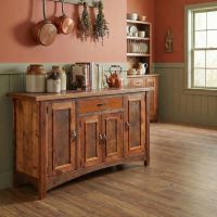 Rustic Sideboard: Some lifestyle images are created with AI for visualization purposes. Crafted from natural solid wood, each piece is unique and will vary.