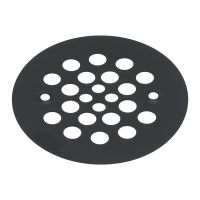 4.25" Round Matte Black Solid Brass Shower Drain Cover