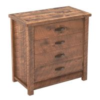Rustic 4 Drawer Spoon River Barnwood Chest