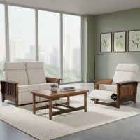 Modern Coffee Table: Some lifestyle images are created with AI for visualization purposes. Crafted from natural solid wood, each piece is unique and will vary.