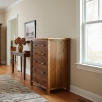 Chest: Some lifestyle images are created with AI for visualization purposes. Crafted from natural solid wood, each piece is unique and will vary.