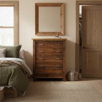 5 Drawer Chest: Some lifestyle images are created with AI for visualization purposes. Crafted from natural solid wood, each piece is unique and will vary.
