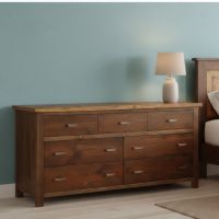 7 Drawer Dresser: Some lifestyle images are created with AI for visualization purposes. Crafted from natural solid wood, each piece is unique and will vary.