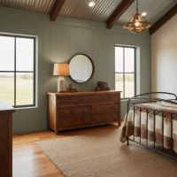 Rustic Dresser: Some lifestyle images are created with AI for visualization purposes. Crafted from natural solid wood, each piece is unique and will vary.