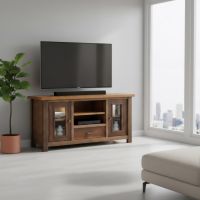 TV Stand: Some lifestyle images are created with AI for visualization purposes. Crafted from natural solid wood, each piece is unique and will vary.