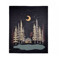 Moonlit Cabin Throw Blanket