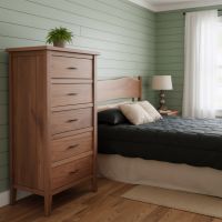 Lingerie Chest: Some lifestyle images are created with AI for visualization purposes. Crafted from natural solid wood, each piece is unique and will vary.