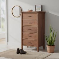 Rustic Lingerie Chest: Some lifestyle images are created with AI for visualization purposes. Crafted from natural solid wood, each piece is unique and will vary.