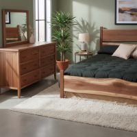 Walnut Dresser: Some lifestyle images are created with AI for visualization purposes. Crafted from natural solid wood, each piece is unique and will vary.