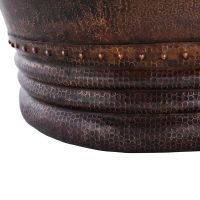 67" Oil Rubbed Bronze Hammered Copper Single Slipper Bathtub