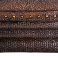 67" Oil Rubbed Bronze Hammered Copper Single Slipper Bathtub
