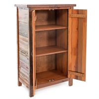 Reclaimed Barn Wood Pantry- Doors Opened