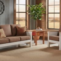 Reclaimed Wood End Table: Some lifestyle images are created with AI for visualization purposes. Crafted from natural solid wood, each piece is unique and will vary.