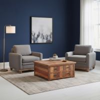 Rustic Coffee Table: Some lifestyle images are created with AI for visualization purposes. Crafted from natural solid wood, each piece is unique and will vary.