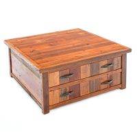 Reclaimed Barn Wood Coffee Table in Vintage Colors
