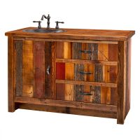 Back to the Barn Reclaimed Barn Wood Vanity - 42" - 54" Sink Left