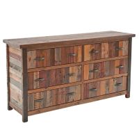 Reclaimed Barn Wood 6 Drawer Dresser