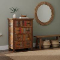 Chest of Drawers: Some lifestyle images are created with AI for visualization purposes. Crafted from natural solid wood, each piece is unique and will vary.