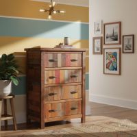 Reclaimed Chest: Some lifestyle images are created with AI for visualization purposes. Crafted from natural solid wood, each piece is unique and will vary.