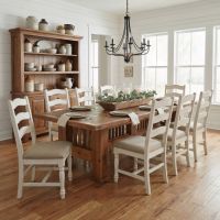 Rustic Extension Table: Some lifestyle images are created with AI for visualization purposes. Crafted from natural solid wood, each piece is unique and will vary.