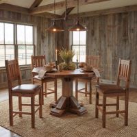 Rustic Octagon Table: Some lifestyle images are created with AI for visualization purposes. Crafted from natural solid wood, each piece is unique and will vary.