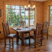 Reclaimed Barn Wood Dining Table: Some lifestyle images are created with AI for visualization purposes. Crafted from natural solid wood, each piece is unique and will vary.