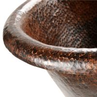 72" Modern Oil Rubbed Bronze Hammered Copper Bathtub