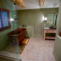72" Modern Oil Rubbed Bronze Hammered Copper Bathtub