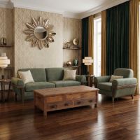 Coffee Table: Some lifestyle images are created with AI for visualization purposes. Crafted from natural solid wood, each piece is unique and will vary.