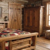 Rustic Barn Wood Wardrobe: Some lifestyle images are created with AI for visualization purposes. Crafted from natural solid wood, each piece is unique and will vary.