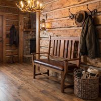 Barn Wood Bench: Some lifestyle images are created with AI for visualization purposes. Crafted from natural solid wood, each piece is unique and will vary.