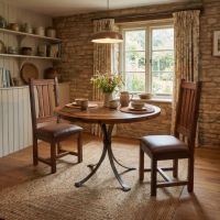 Barn Wood Side Chair: Some lifestyle images are created with AI for visualization purposes. Crafted from natural solid wood, each piece is unique and will vary.