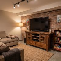 Barn Wood Entertainment Center: Some lifestyle images are created with AI for visualization purposes. Crafted from natural solid wood, each piece is unique and will vary.