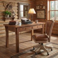Barn Wood Desk: Some lifestyle images are created with AI for visualization purposes. Crafted from natural solid wood, each piece is unique and will vary.