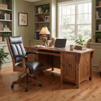Barnwood Desk: Some lifestyle images are created with AI for visualization purposes. Crafted from natural solid wood, each piece is unique and will vary.